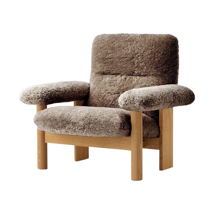 Fauteuil Brasilia, Natural oak-Sahara sheepskin curly Audo Copenhagen