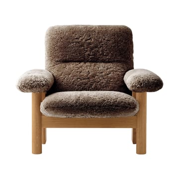 Fauteuil Brasilia - Natural oak-Sahara sheepskin curly - Audo Copenhagen