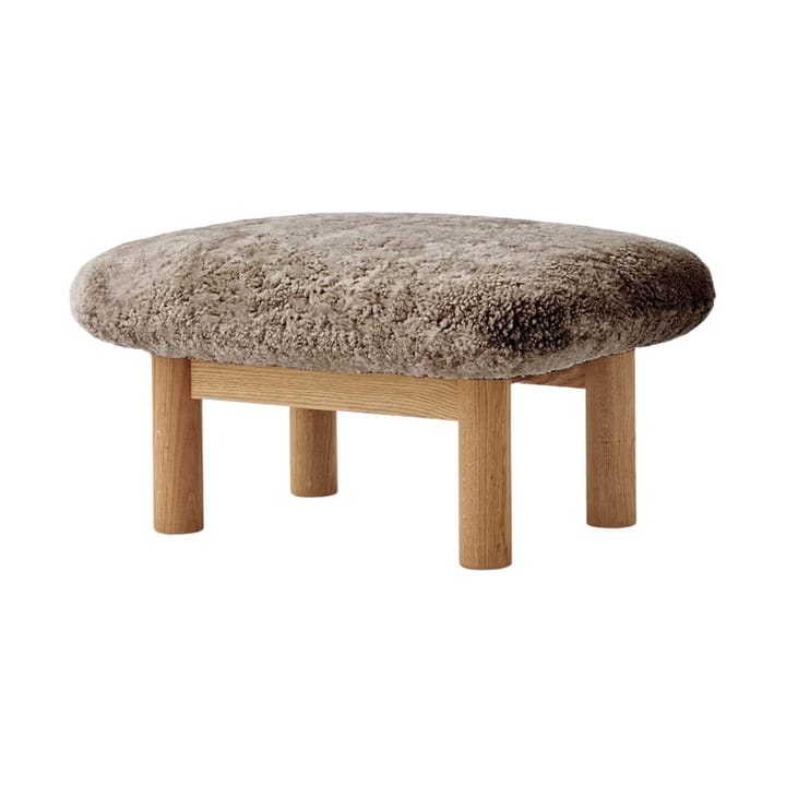 Repose-pieds Brasilia, Natural oak-Sahara sheepskin curly Audo Copenhagen