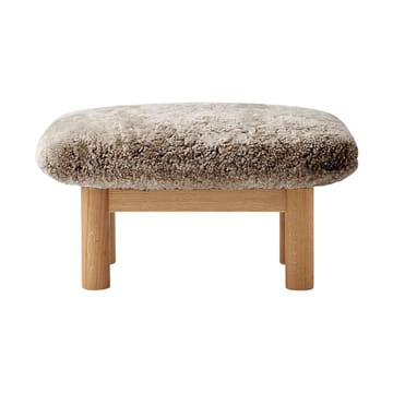 Repose-pieds Brasilia - Natural oak-Sahara sheepskin curly - Audo Copenhagen