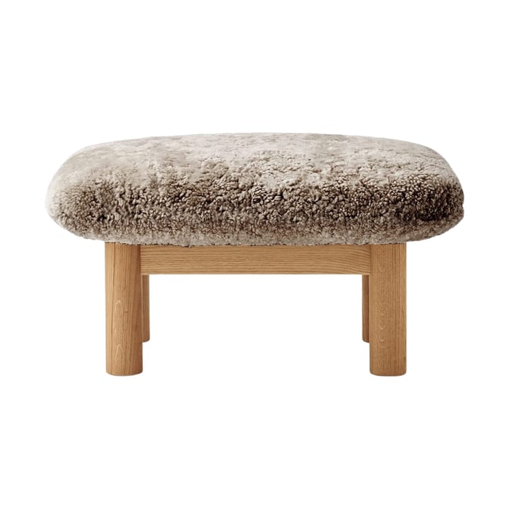 Repose-pieds Brasilia, Natural oak-Sahara sheepskin curly Audo Copenhagen