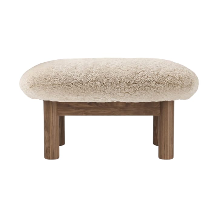 Repose-pieds Brasilia, Walnut-Nature sheepskin curly Audo Copenhagen