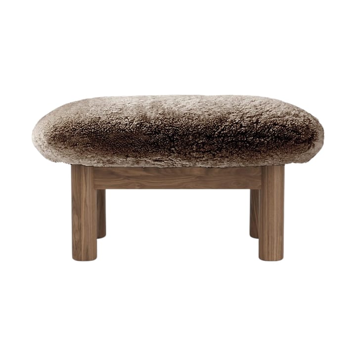 Repose-pieds Brasilia, Walnut-Sahara sheepskin curly Audo Copenhagen