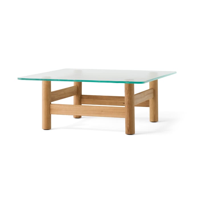 Table basse Brasilia 100x100 cm - Natural oak-clear glass - Audo Copenhagen