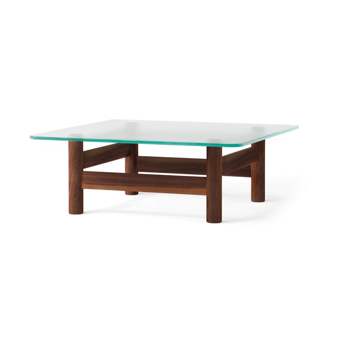 Table basse Brasilia 100x100 cm, Walnut-clear glass Audo Copenhagen