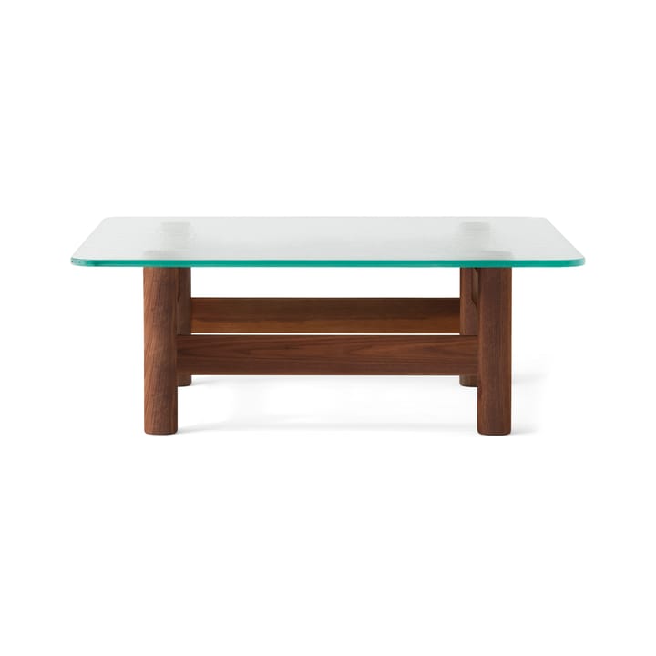 Table basse Brasilia 100x100 cm, Walnut-clear glass Audo Copenhagen