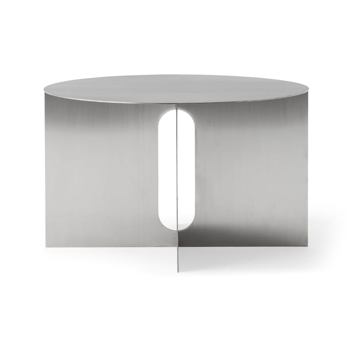 Table d'appoint Androgyne Ø63 cm, Brushed steel Audo Copenhagen