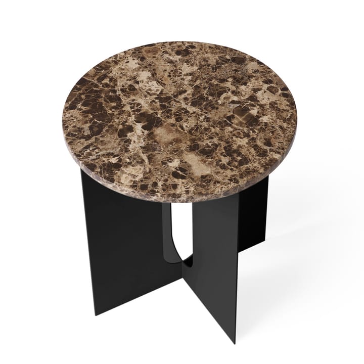 Table d'appoint Androgyne, plateau de table Ø42 cm - Marron Emperador - Audo Copenhagen