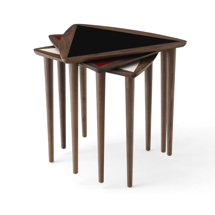 Umanoff nesting side table, Walnut-black Audo Copenhagen