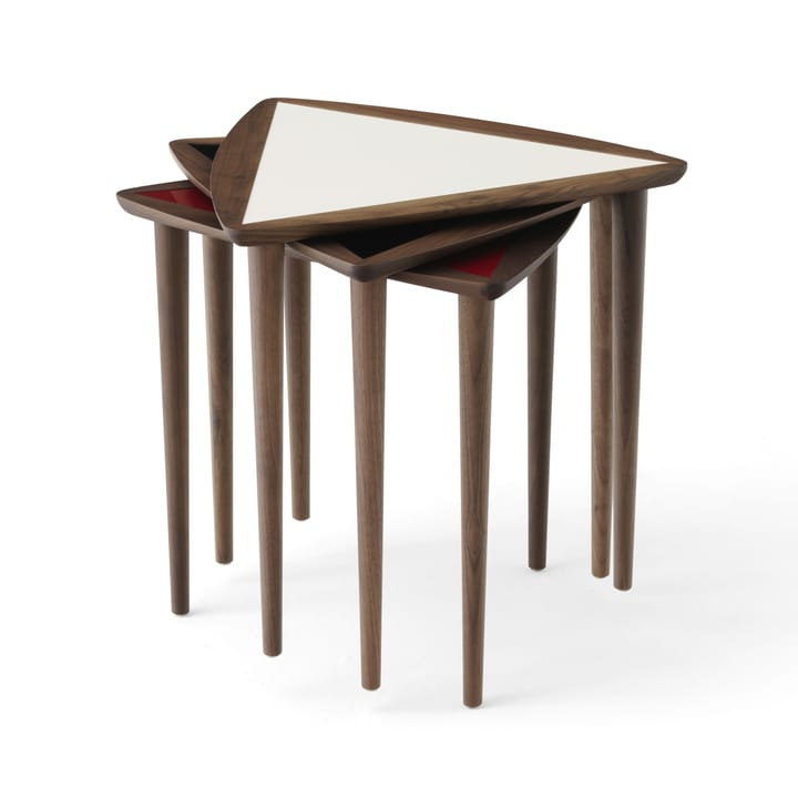 Umanoff nesting side table, Walnut-fog Audo Copenhagen