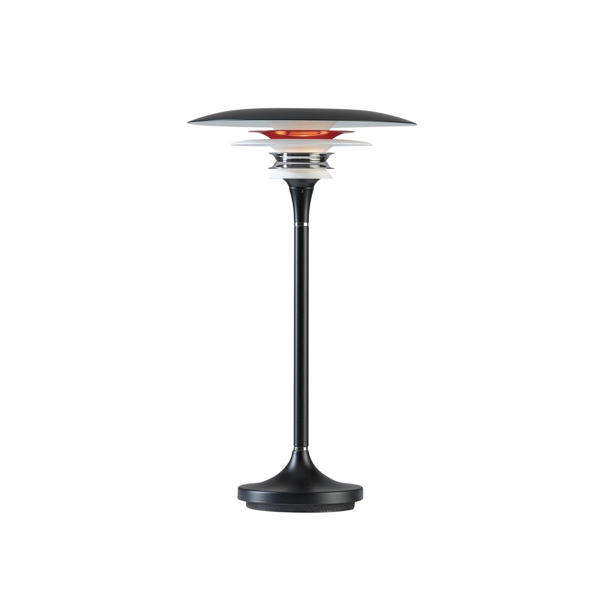 Belid Lampe de table Diablo Ø20 cm Noir mat-rouge brillant