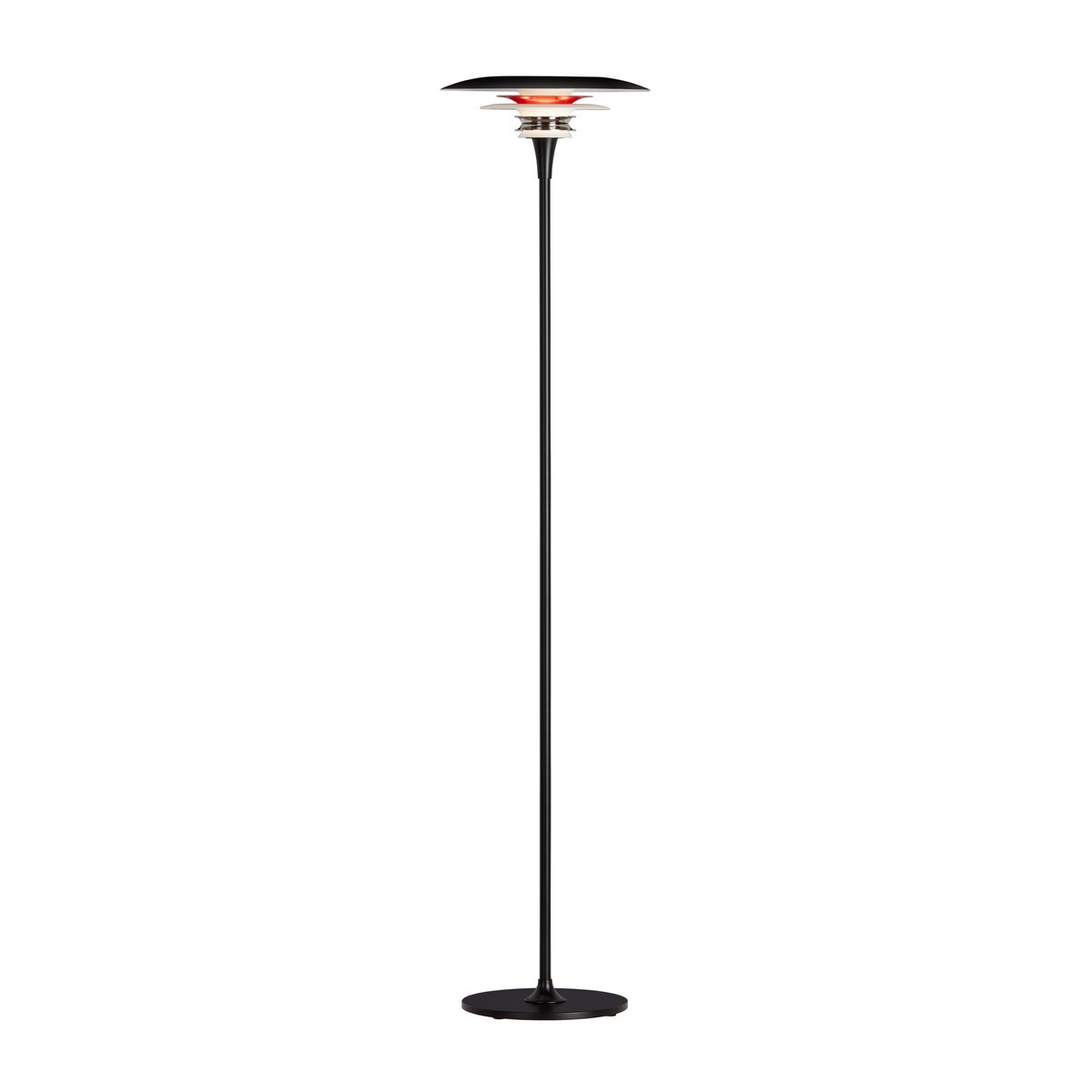 Belid Lampe sur pied Diablo Ø30 cm Noir mat-rouge brillant