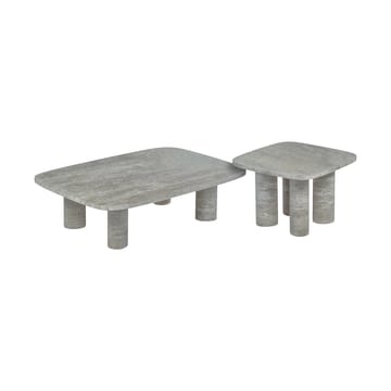 Table d'appoint Volos S 52x52 cm - Silver Travertine - blomus