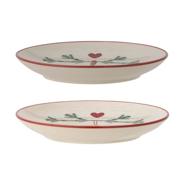 Assiette Yule Ø16 cm lot de 2 - Blanc - Bloomingville