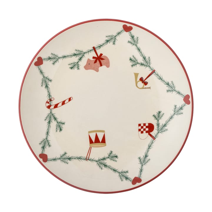 Assiette Yule Ø25,5 cm - Blanc - Bloomingville