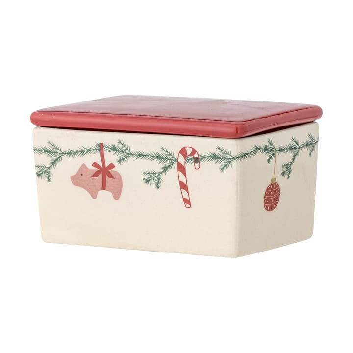 Beurrier Yule 12,5x7 cm, Blanc-rouge Bloomingville