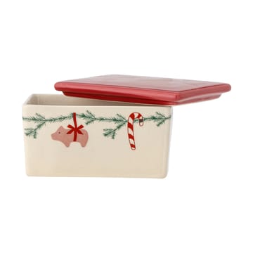 Beurrier Yule 12,5x7 cm - Blanc-rouge - Bloomingville