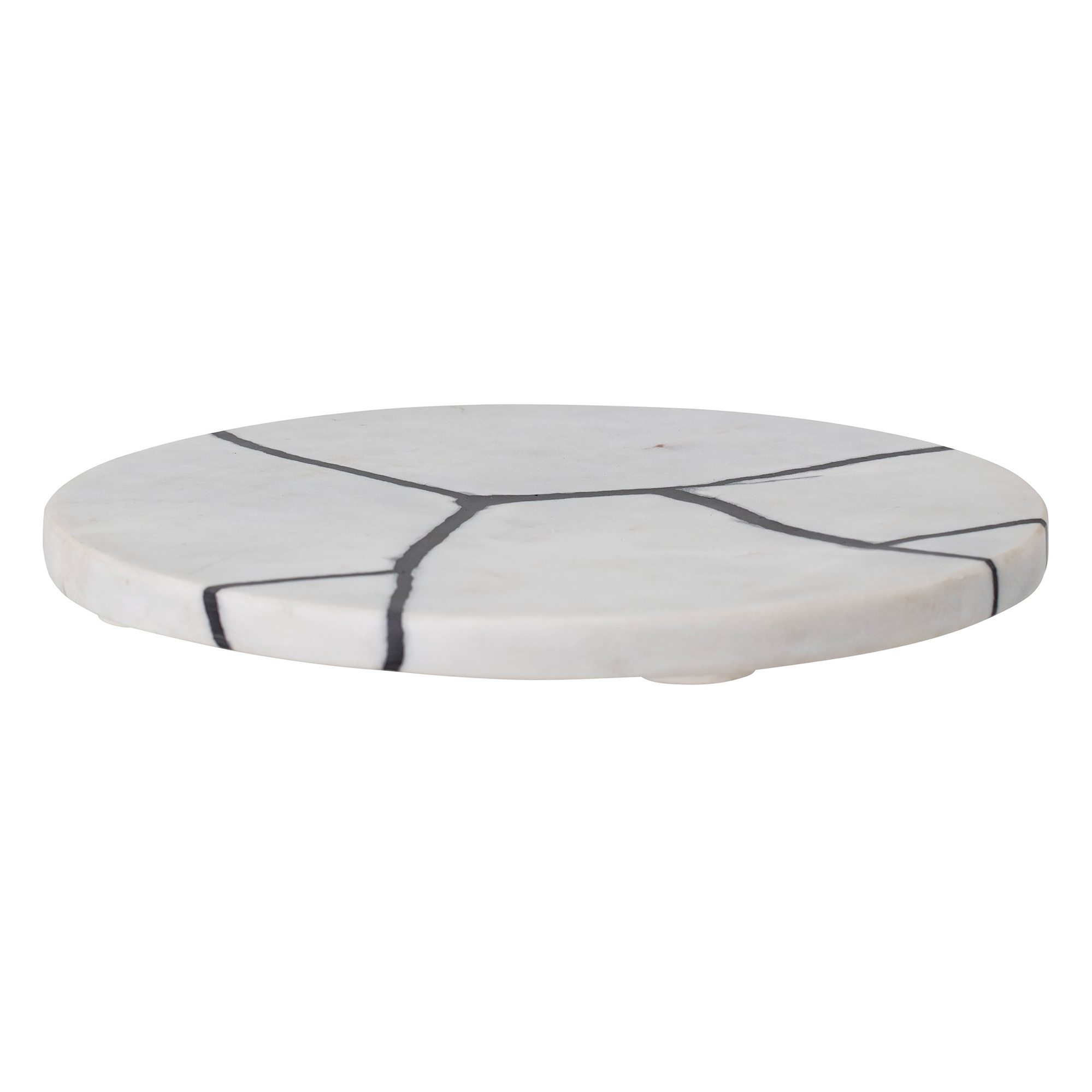 Dessous de Plat Design Marbré 18cm Blanc