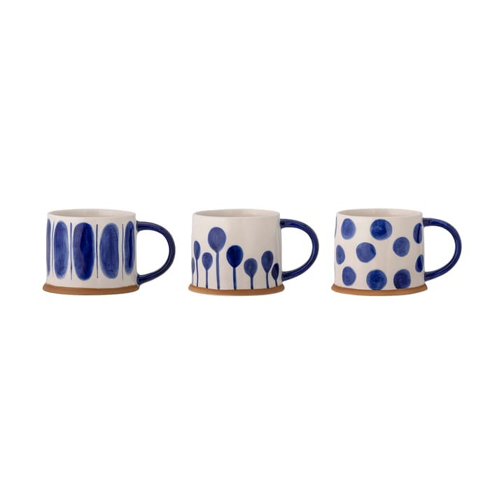 Mug Linora 45 cl, pack de 3 - Bleu - Bloomingville