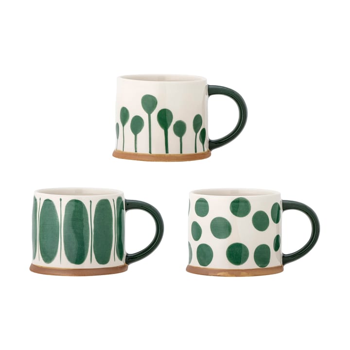 Mug Linora 45 cl, pack de 3 - Vert - Bloomingville