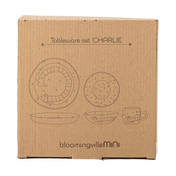 Service de table Charlie Lot de 3 - Bleu-blanc - Bloomingville