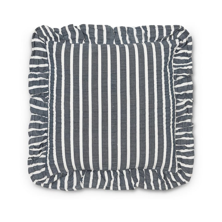 Housse de coussin Alina 45x45 cm - Bleu-blanc - Boel & Jan