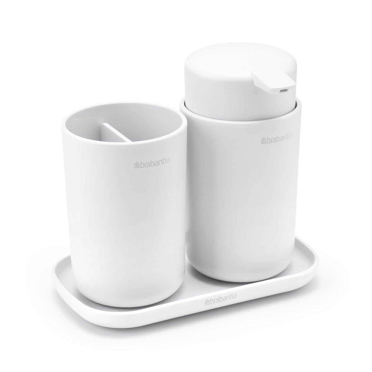 Brabantia Ensemble d"'accessoires pour la salle de bain ReNew 3 pièces Blanc