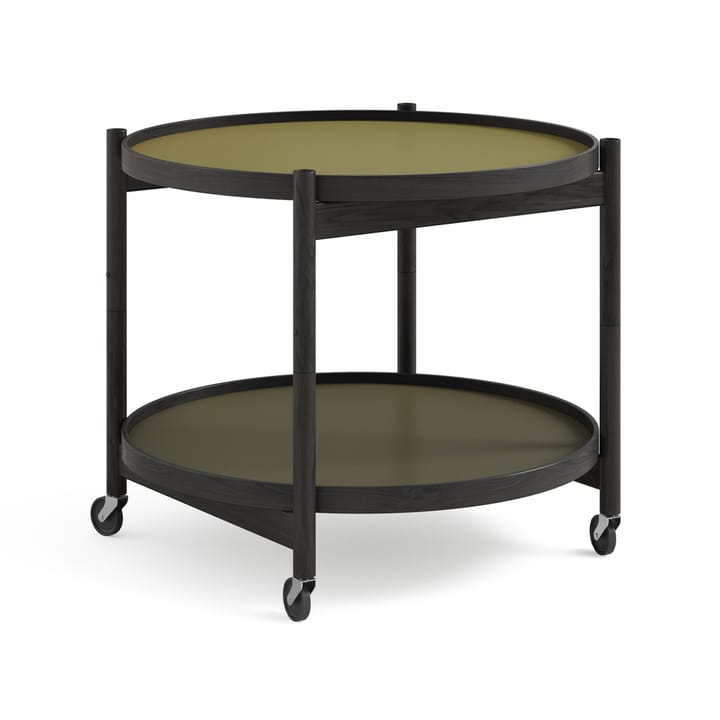 Table roulante Bølling Tray Table model 60 - leaf, structure en chêne laqué noir - Brdr. Krüger