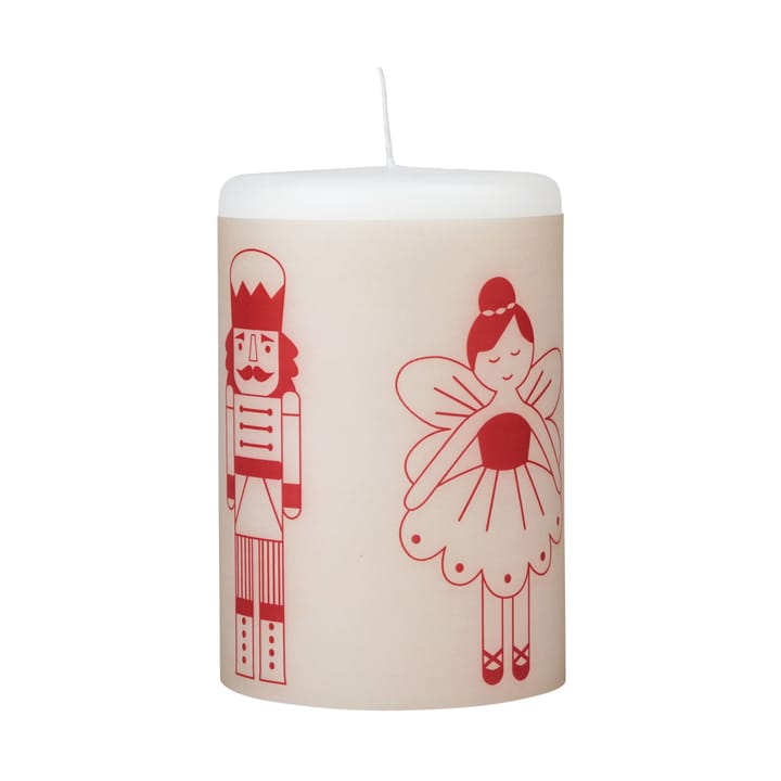 Bougie Fairy Tale 12 cm - Blanc-rouge - Broste Copenhagen