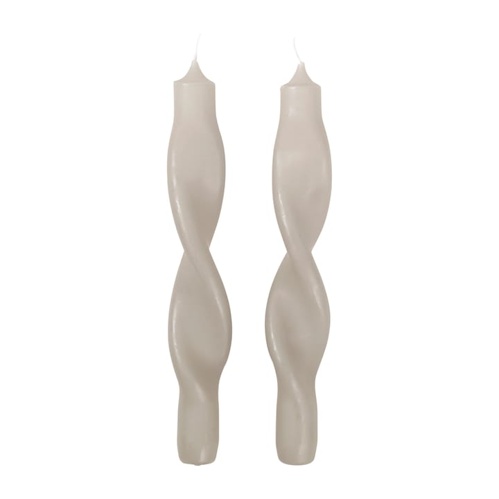 Bougies torsadées Twist twisted candles 23 cm Lot de 2 - Rainy day - Broste Copenhagen