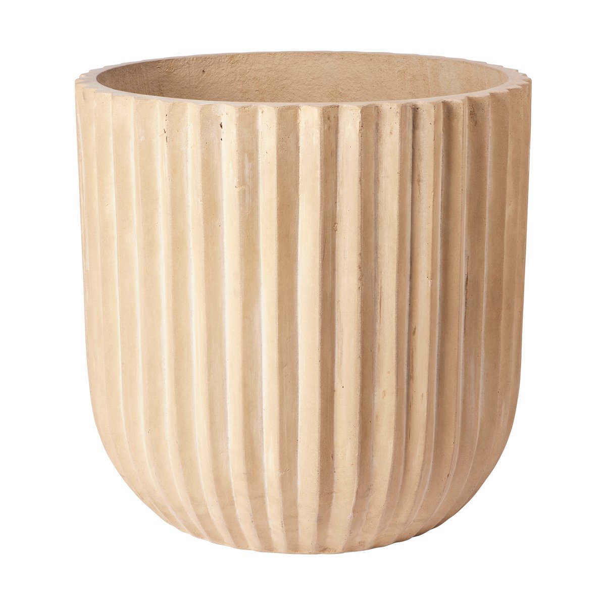 Broste Copenhagen Cache-pot Fiber Ø50 cm Antique beige