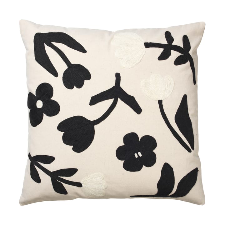 Housse de coussin Rosita 50x50 cm - Black-natural - Broste Copenhagen