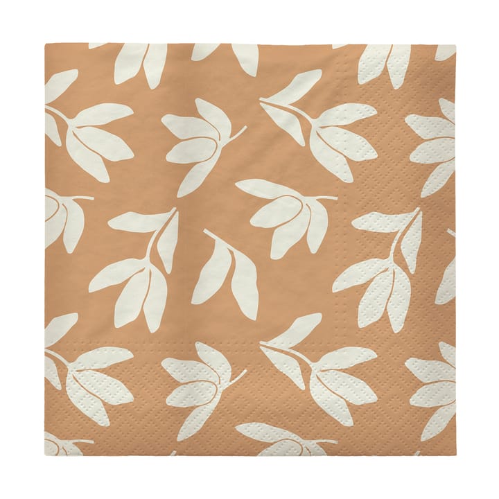 Serviettes en papier Herbert 33x33 cm lot de 20 - Cinnamon sand-off white - Broste Copenhagen