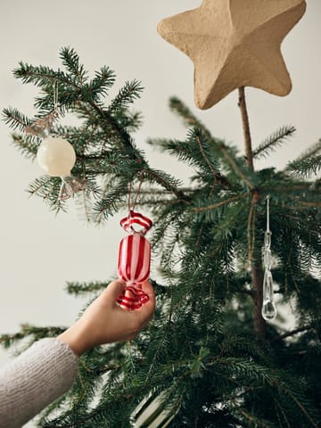 Suspension de sapin de Noël Candy verre 2 pièces - Creme - Broste Copenhagen