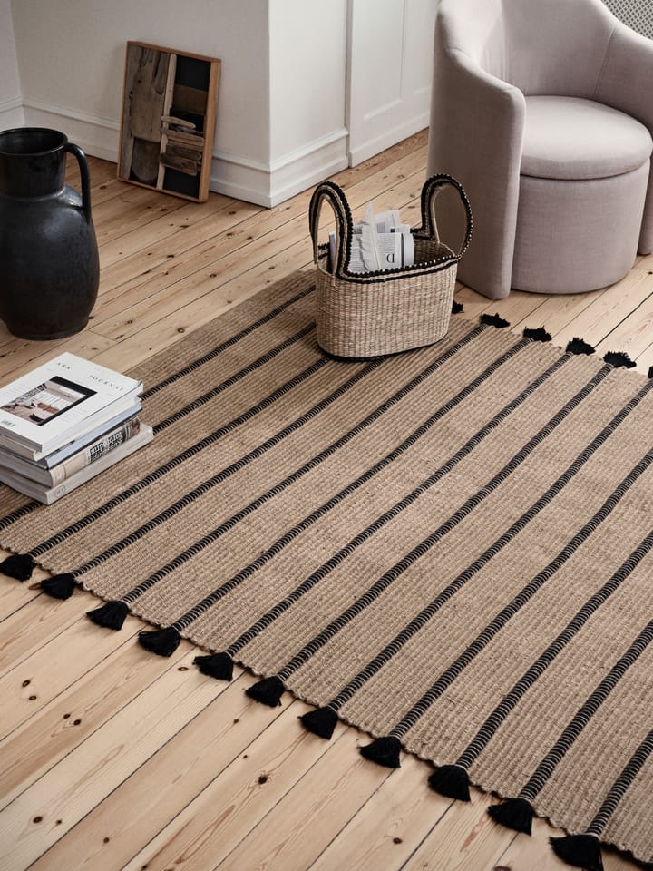 Tapis Ezra 70x140 cm, Natural-black Broste Copenhagen