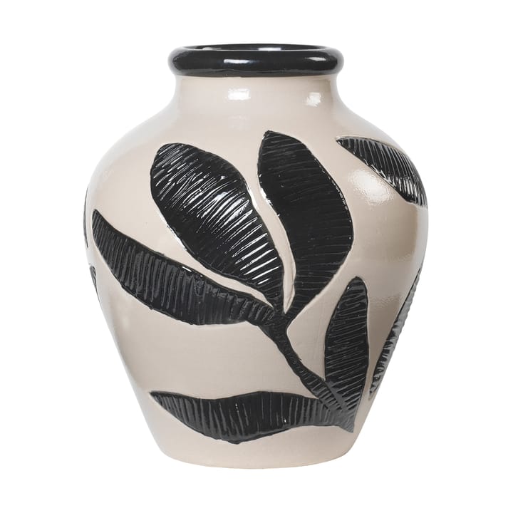 Vase Herbert 30 cm - Black-rainy day green - Broste Copenhagen