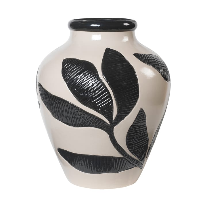 Vase Herbert 40 cm - Black-rainy day green - Broste Copenhagen