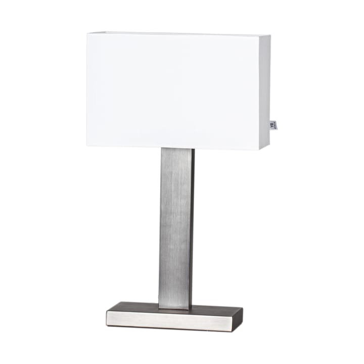 Lampe de table Prime 47 cm - Acier brossé-écran blanc - By Rydéns