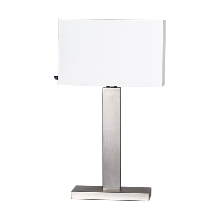 Lampe de table Prime 69 cm - Acier brossé-écran blanc - By Rydéns