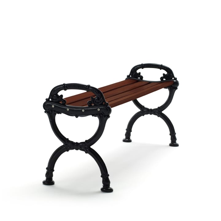 Banc Byarum, Pin brun lasuré, support noir Byarums bruk