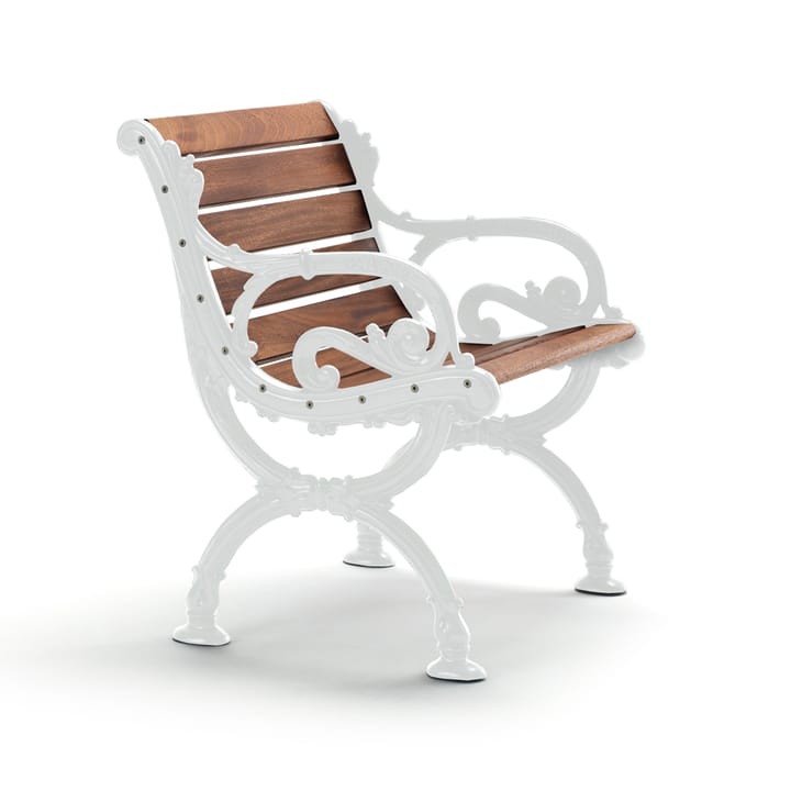 Fauteuil Byarum, Acajou, support blanc Byarums bruk