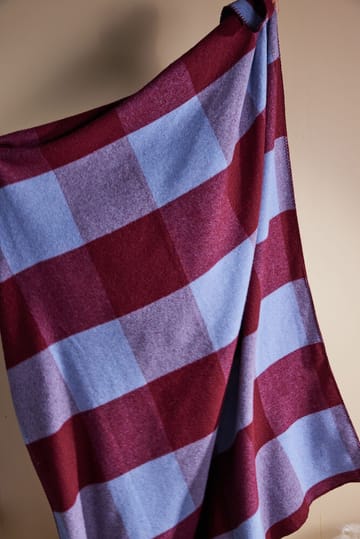 Plaid Embrace 130x200 cm - Bleu clair-bordeaux - Byon