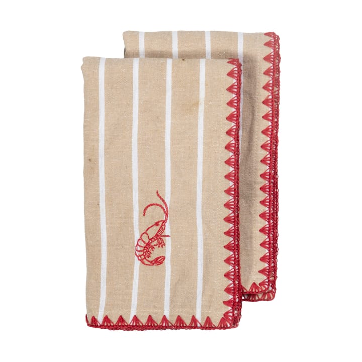 Serviette en tissu Bubba 45x45 cm lot de 2 - Beige - Byon