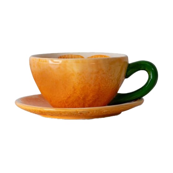 Tasse avec soucoupe Mandarie 25 cl - Orange - Byon