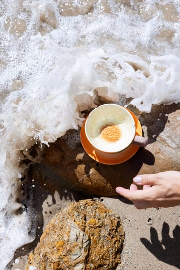 Tasse Peach avec soucoupe - Orange - Byon