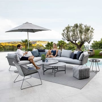 Canapé modulaire Horizon - Cane-Line Natté Light grey, droite - Cane-line