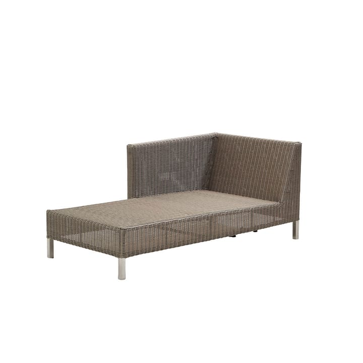 Chaise longue Connect - Taupe, droite - Cane-line