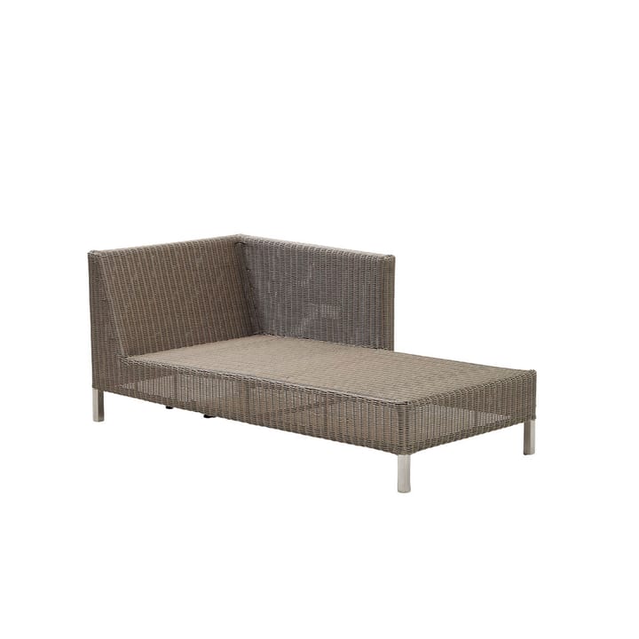 Chaise longue Connect - Taupe, gauche - Cane-line