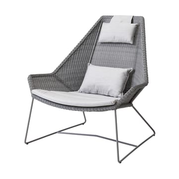 Coussins pour fauteuil lounge Breeze dossier haut - Cane-line Natté light grey - Cane-line