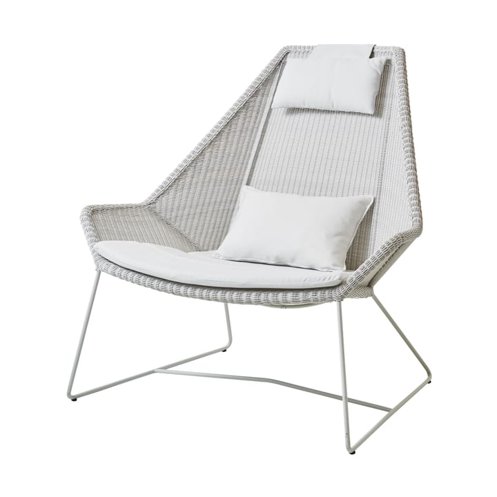 Coussins pour fauteuil lounge Breeze dossier haut, Cane-line Natté white Cane-line